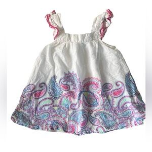 Picapino Ruffle Sleeve Paisley Sundress | 18 M